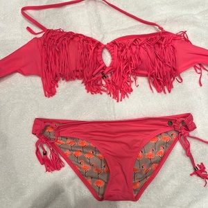 Raisins size medium coral 2 piece bikini